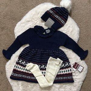 Baby Girl Christmas Dress Set